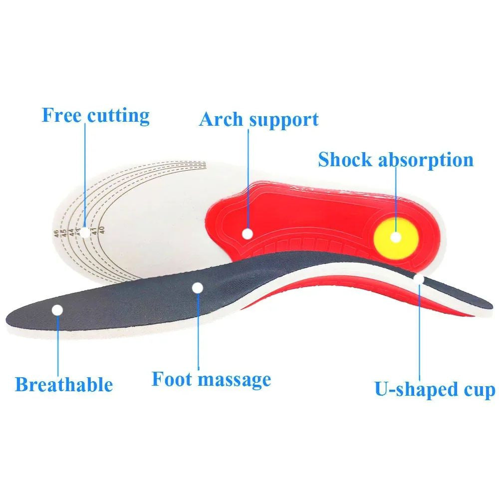 Orthotic Arch Support Insoles for Flatfoot Pressure Relief Cushioning Image 4