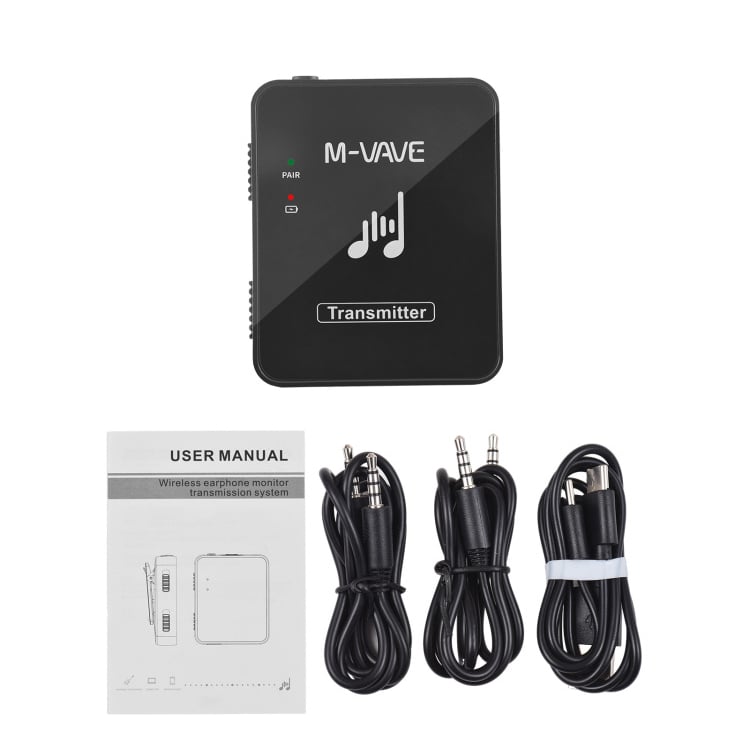 M-VAVE WP-10 2.4GHz Wireless Earphone Monitor Transmission System Rechargeable Transmitter and Receiver Image 3