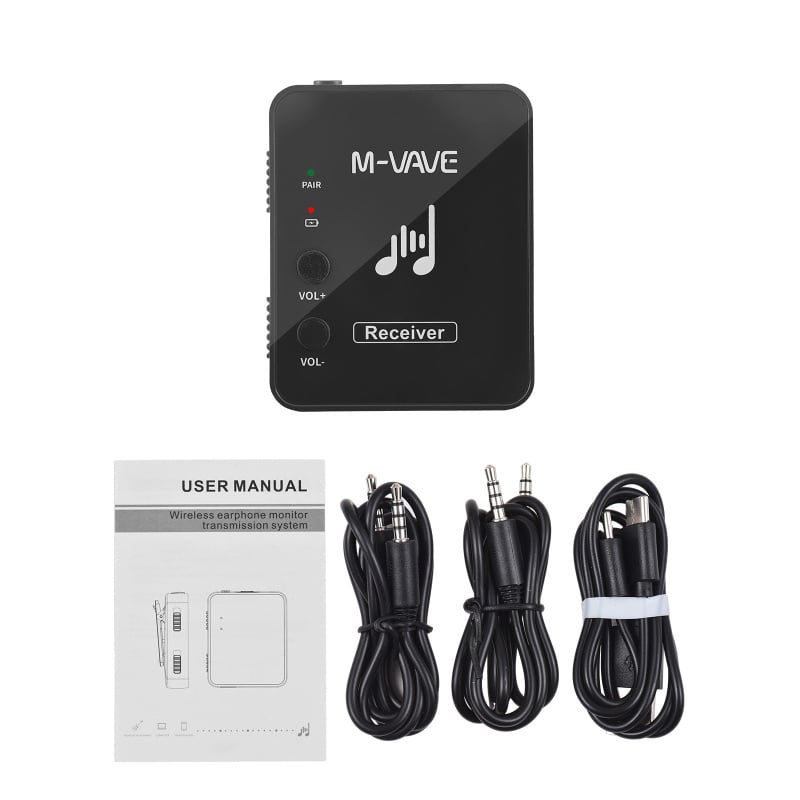 M-VAVE WP-10 2.4GHz Wireless Earphone Monitor Transmission System Rechargeable Transmitter and Receiver Image 7