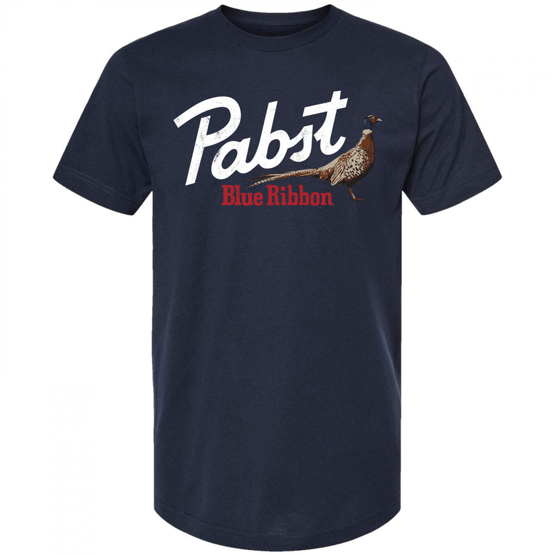 Pabst Blue Ribbon Pheasant Navy Colorway T-Shirt Image 1