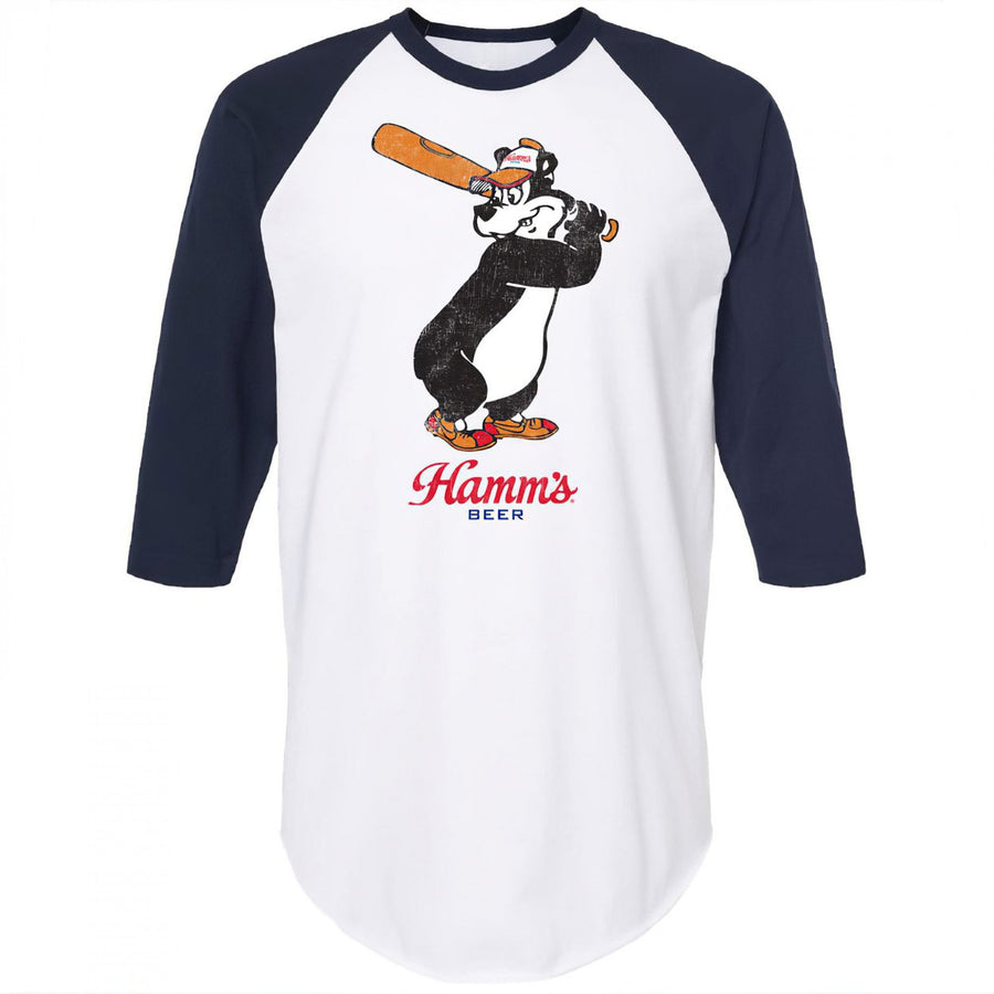 Hamms Beer Batter Up 3/4th Baseball Raglan Sleeves T-Shirt Image 1