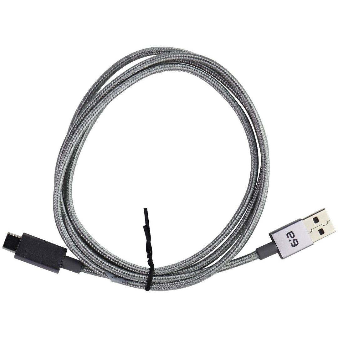 PureGear 4-Foot Braided USB-A to (USB-C) Charging Cable - Gray Image 1