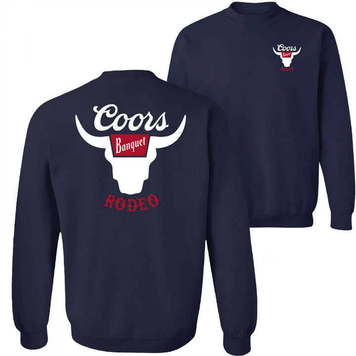 Coors Banquet Rodeo Horns Navy Colorway Crewneck Sweatshirt Image 1