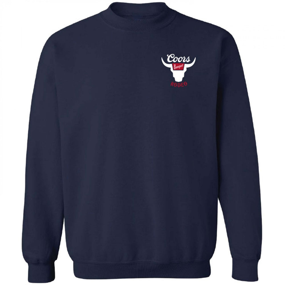 Coors Banquet Rodeo Horns Navy Colorway Crewneck Sweatshirt Image 2