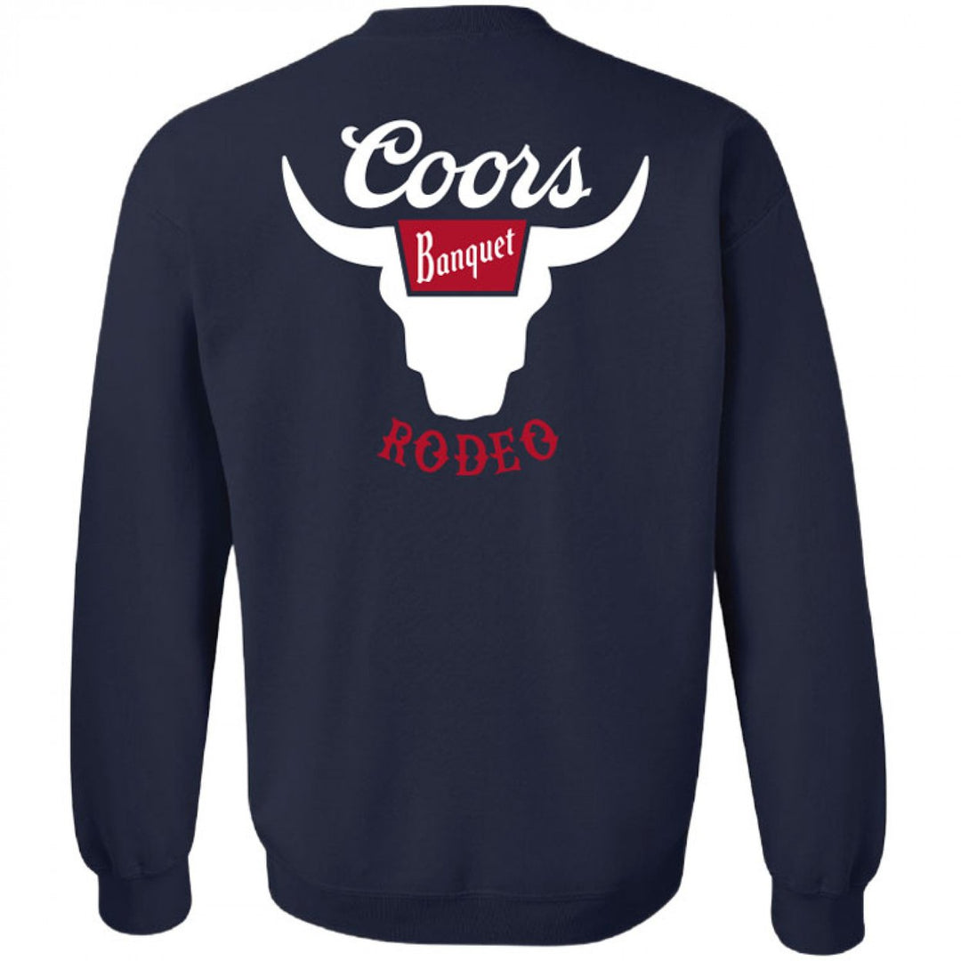 Coors Banquet Rodeo Horns Navy Colorway Crewneck Sweatshirt Image 3