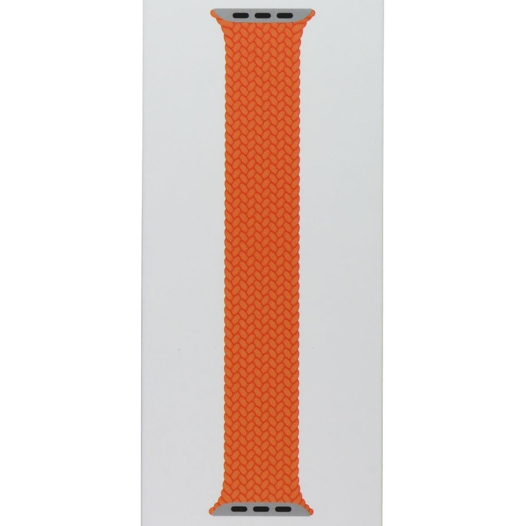 Apple (41mm) Braided Solo Loop Band - Bright Orange / Size 4 (MQXR3ZM/A) Image 3