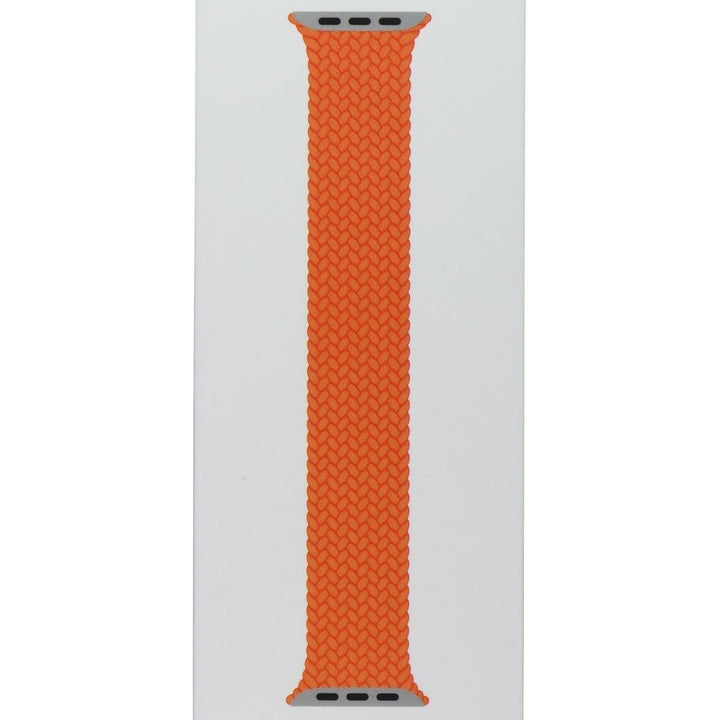 Apple (41mm) Braided Solo Loop Band - Bright Orange / Size 4 (MQXR3ZM/A) Image 3