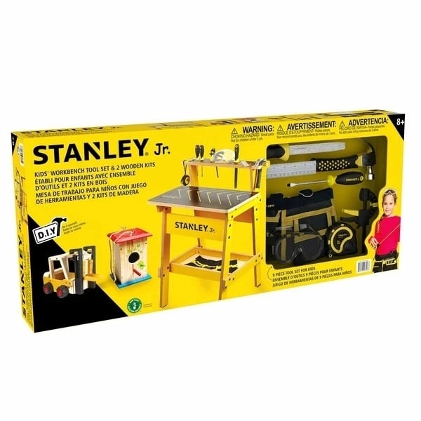 Stanley Jr. Kids Workbench Tool Set and 2 Wooden Kits Image 2