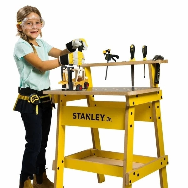 Stanley Jr. Kids Workbench Tool Set and 2 Wooden Kits Image 3