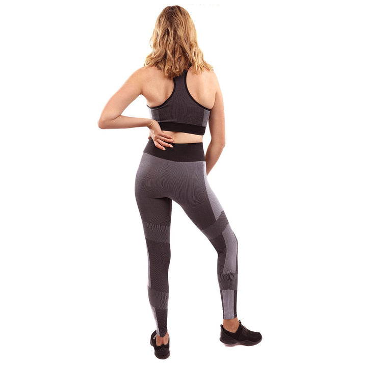 Arleta Seamless Leggings and Sports Bra Set - Black Image 4