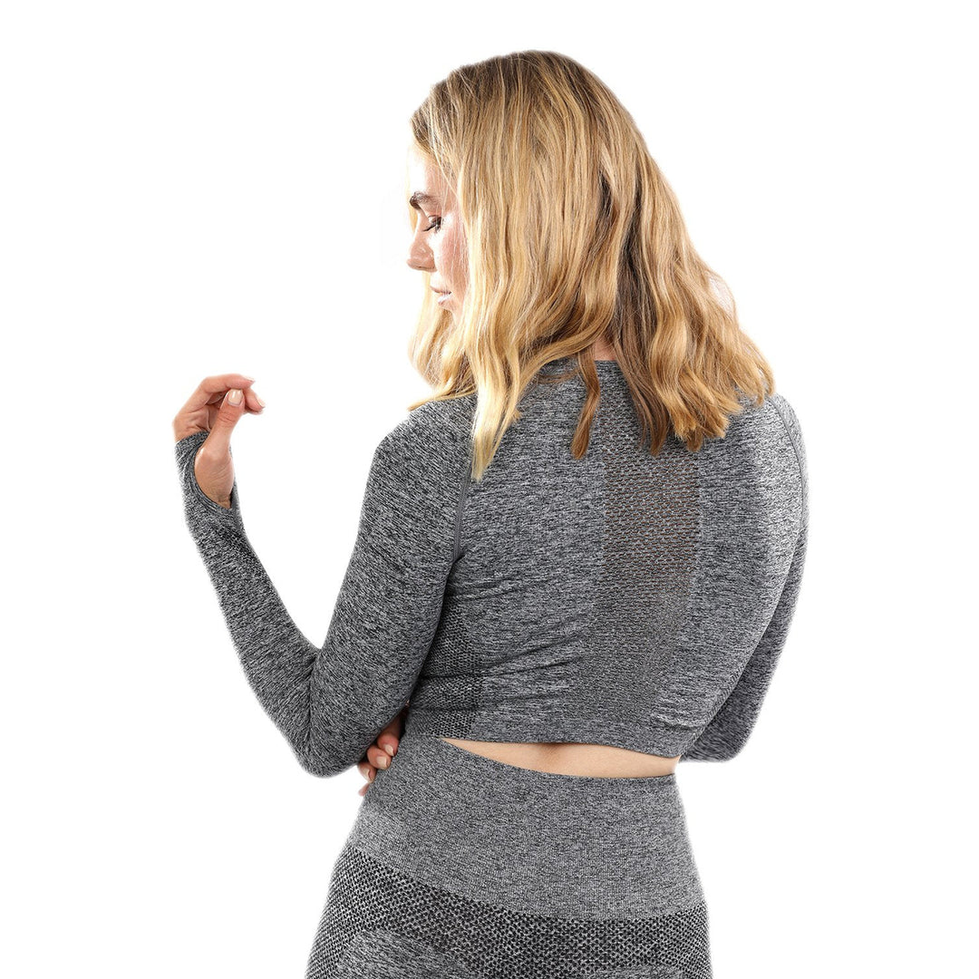 Cadrina Seamless Sports Top - Grey Image 4