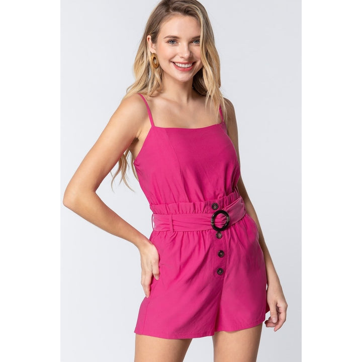 Cami Strp Belted Romper Image 1