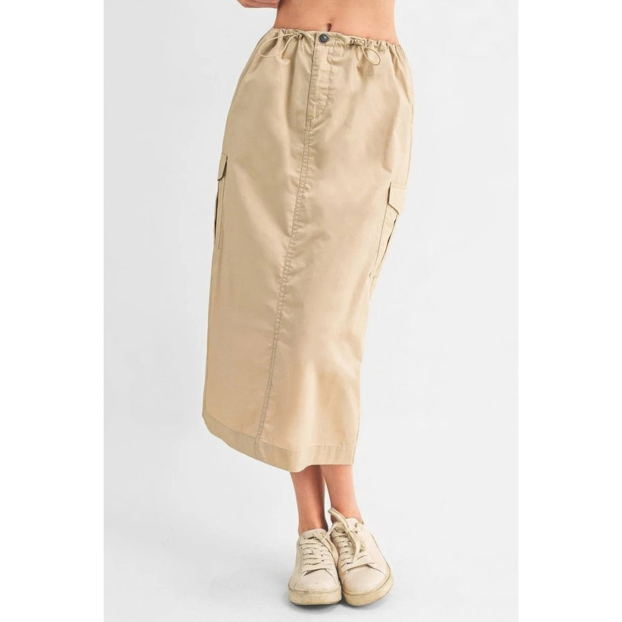 Cargo Skirt With Drawstring Midi Skirt Image 1