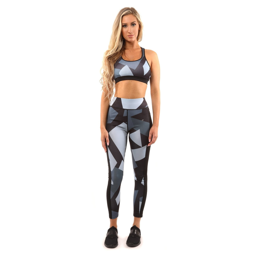 Bondi Set - Leggings and Sports Bra - Black/Grey Image 1