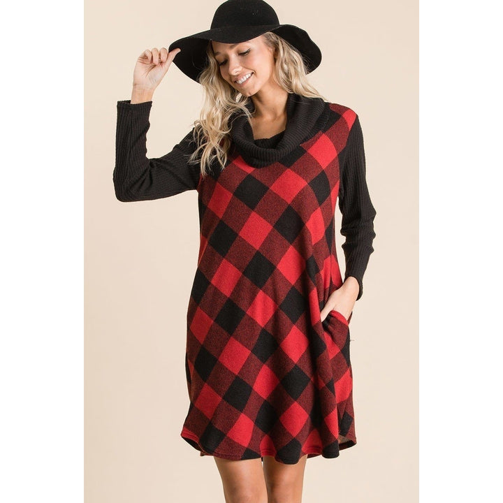 Buffalo Plaid Tartan Swing Dress Image 1