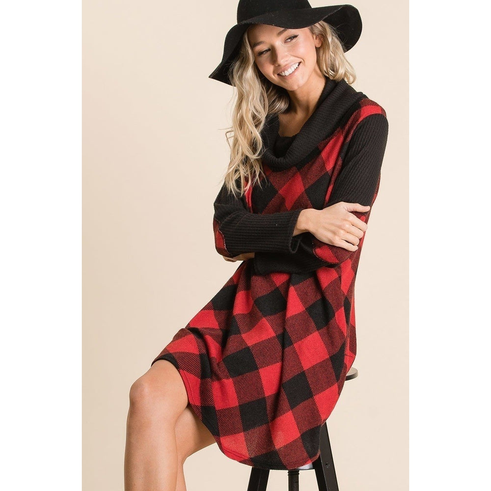 Buffalo Plaid Tartan Swing Dress Image 2