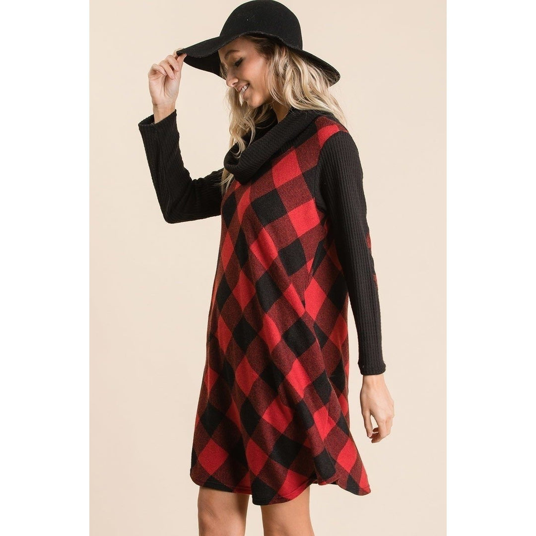 Buffalo Plaid Tartan Swing Dress Image 3