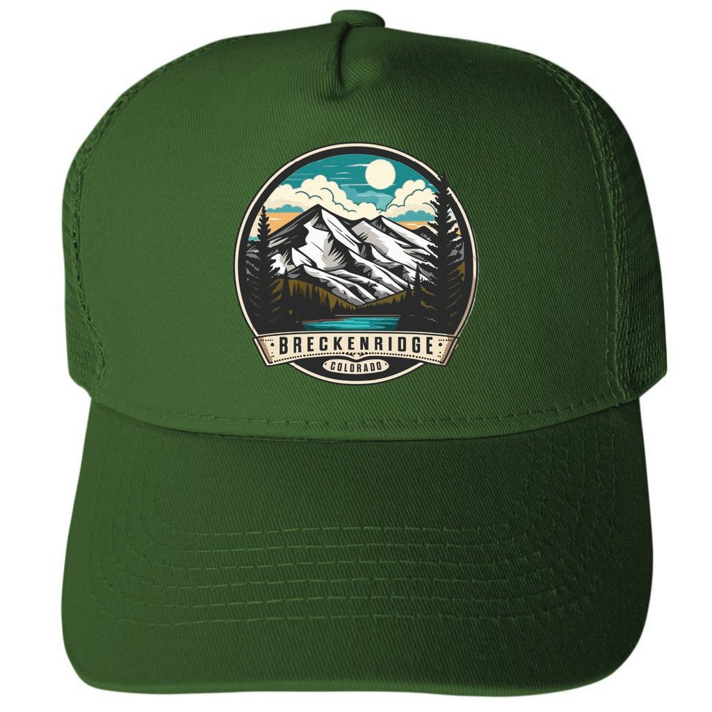 Breckenridge Colorado Design A Unisex Mesh Back Trucker Hat with Adjustable Snapback Image 2