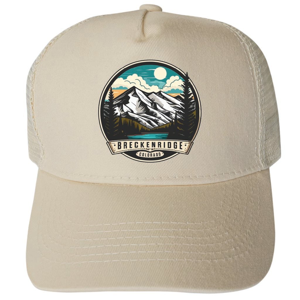 Breckenridge Colorado Design A Unisex Mesh Back Trucker Hat with Adjustable Snapback Image 3