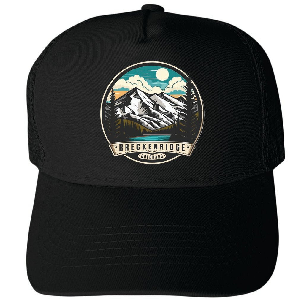 Breckenridge Colorado Design A Unisex Mesh Back Trucker Hat with Adjustable Snapback Image 1