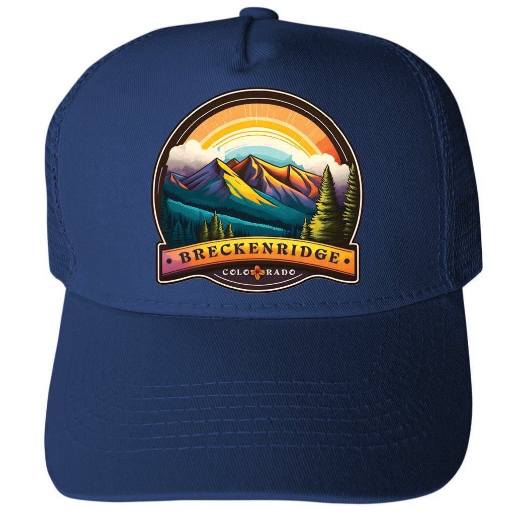 Breckenridge Colorado Design B Unisex Mesh Back Trucker Hat with Adjustable Snapback Image 1