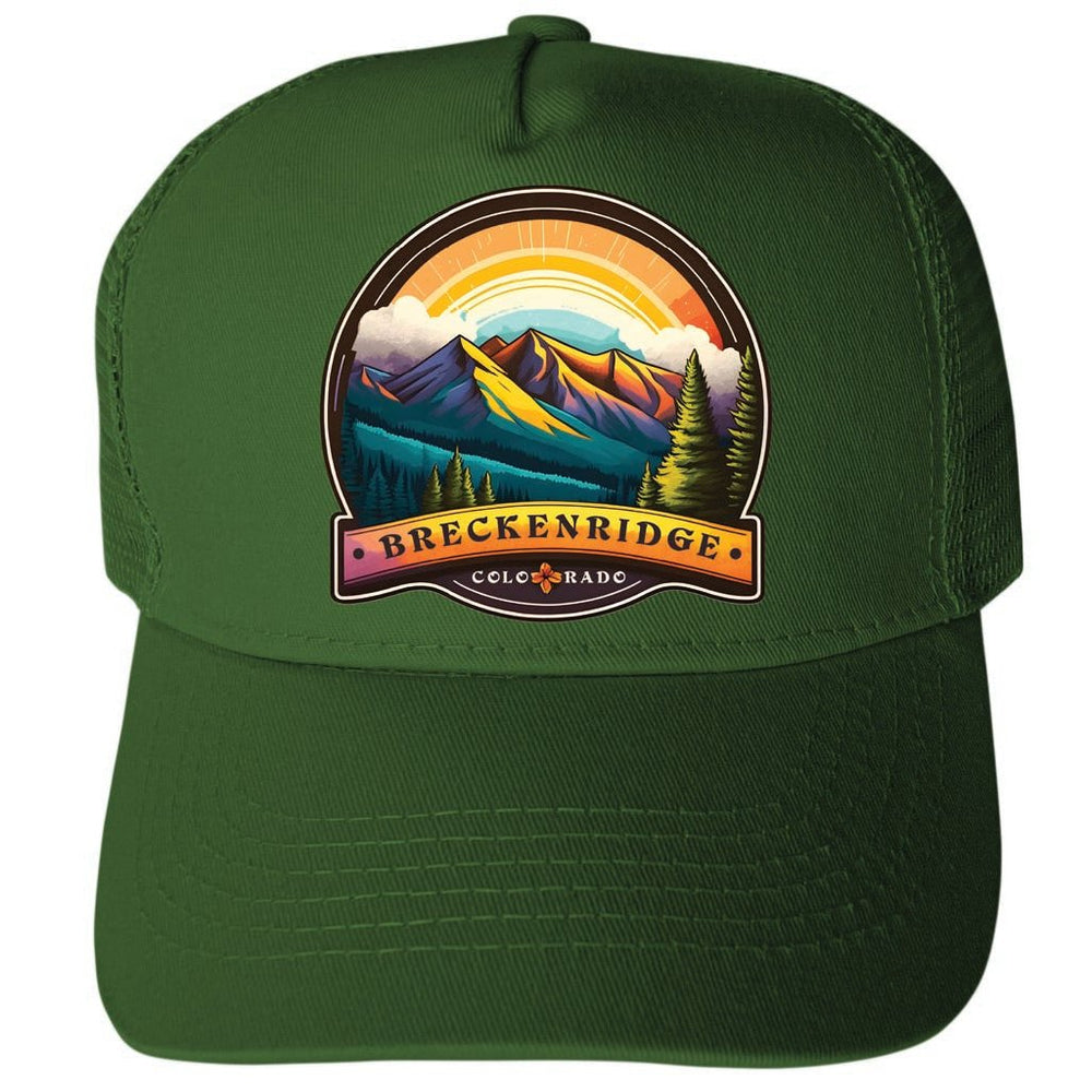 Breckenridge Colorado Design B Unisex Mesh Back Trucker Hat with Adjustable Snapback Image 2