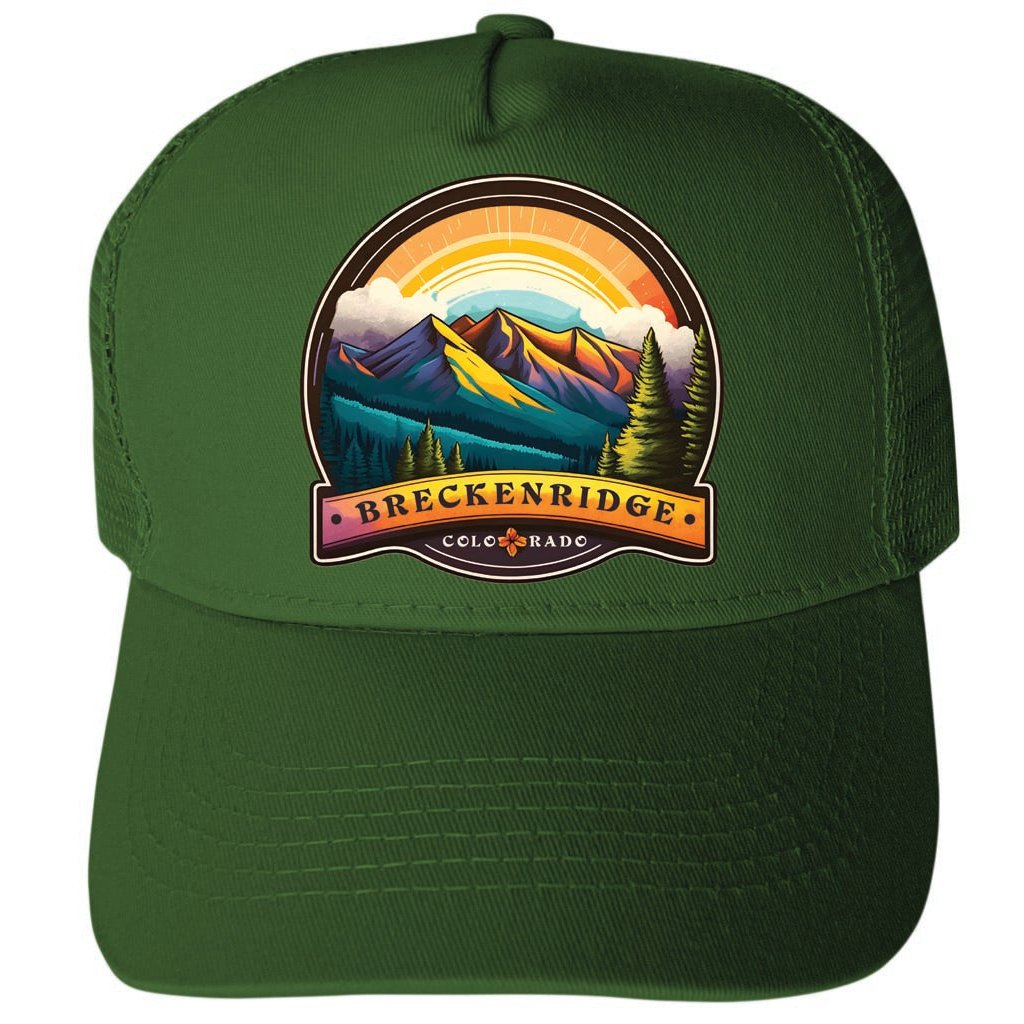 Breckenridge Colorado Design B Unisex Mesh Back Trucker Hat with Adjustable Snapback Image 2