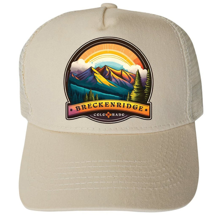 Breckenridge Colorado Design B Unisex Mesh Back Trucker Hat with Adjustable Snapback Image 3