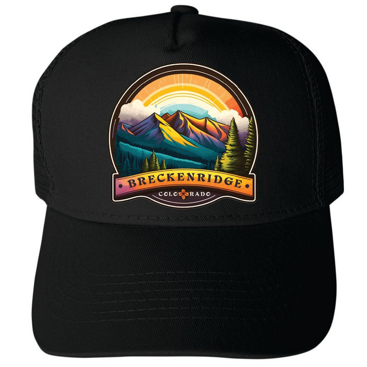 Breckenridge Colorado Design B Unisex Mesh Back Trucker Hat with Adjustable Snapback Image 4