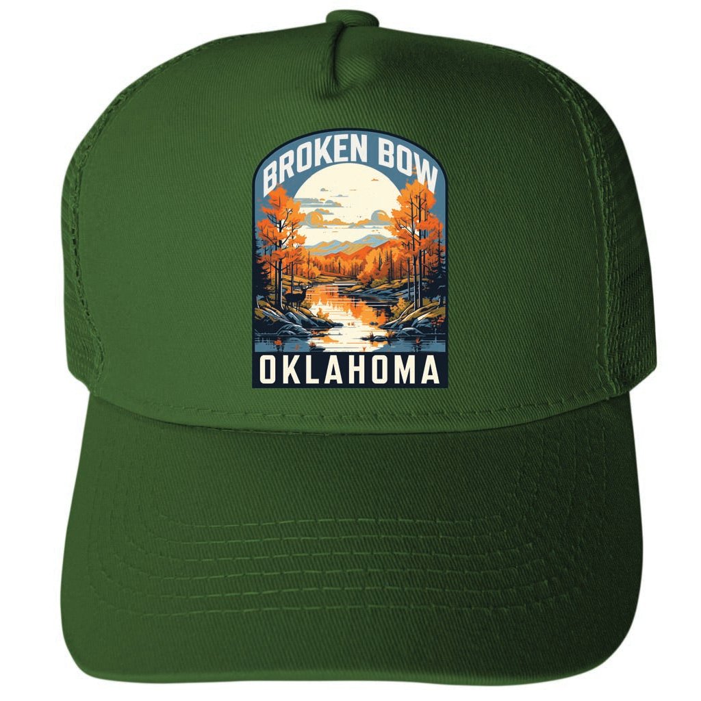 Broken Bow Oklahoma Design B Unisex Mesh Back Trucker Hat with Adjustable Snapback Image 2