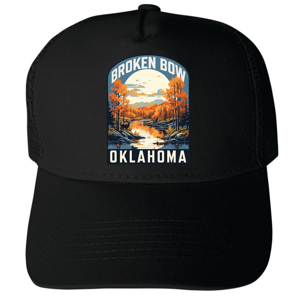 Broken Bow Oklahoma Design B Unisex Mesh Back Trucker Hat with Adjustable Snapback Image 4