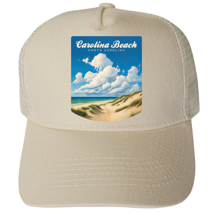 Carolina Beach North Carolina Design B Unisex Mesh Back Trucker Hat with Adjustable Snapback Image 4