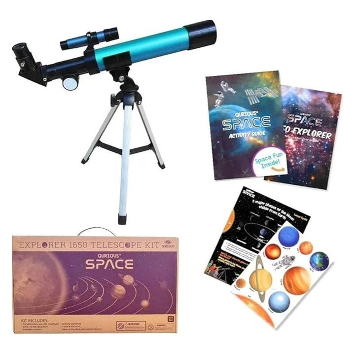 Qurious Space Kid s Explorer 1650 Telescope Kit Image 1