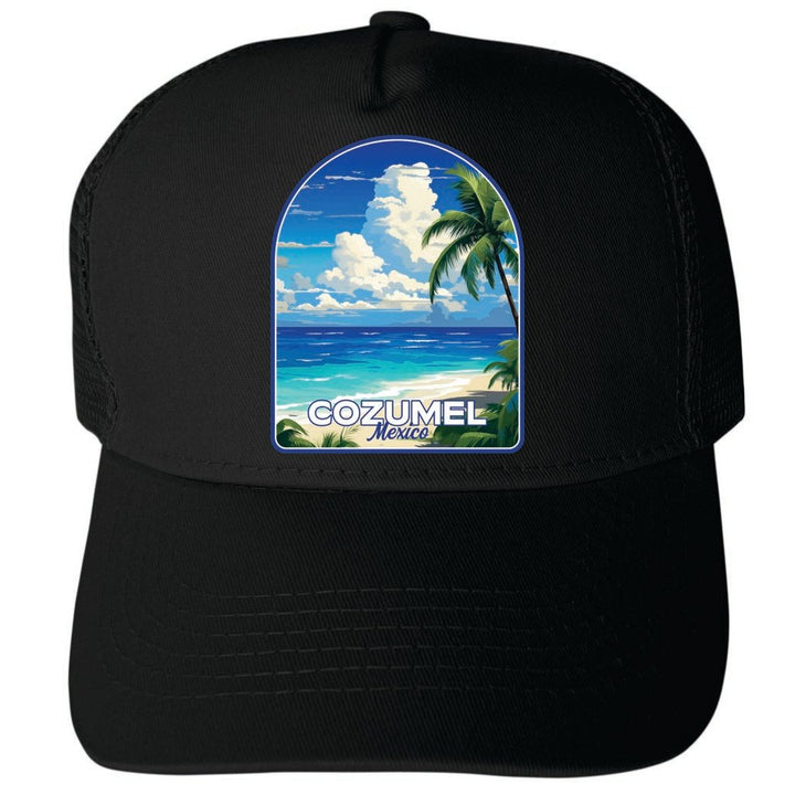 Cozumel Mexico Design C Unisex Mesh Back Trucker Hat with Adjustable Snapback Image 4