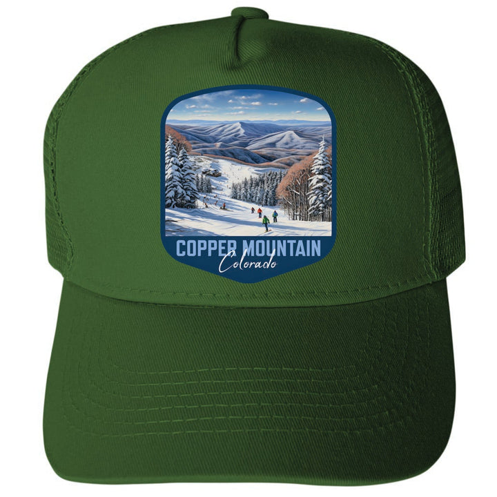 Copper Mountain Colorado Design B Unisex Mesh Back Trucker Hat with Adjustable Snapback Image 2