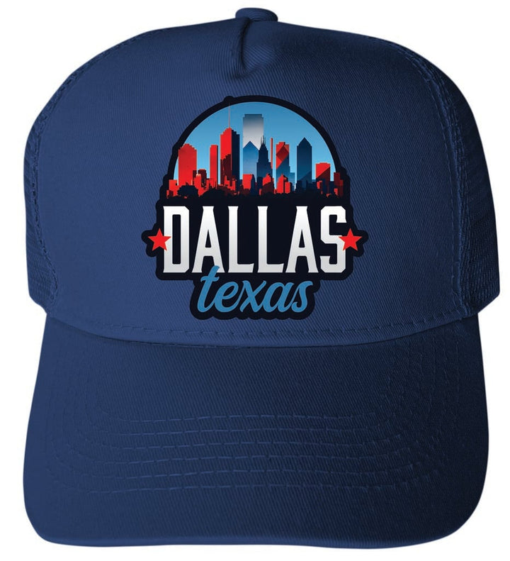 Dallas Texas Design B Unisex Mesh Back Trucker Hat with Adjustable Snapback Image 1