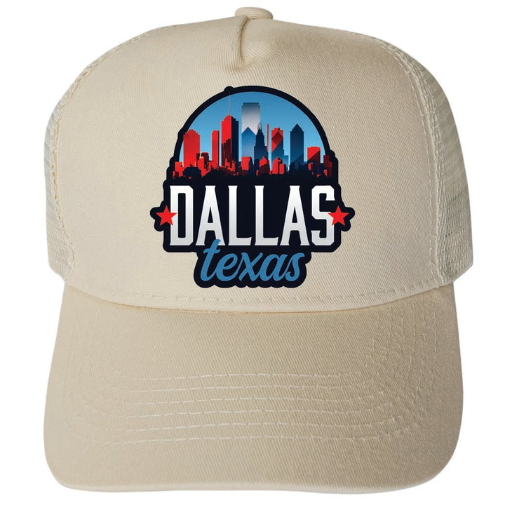 Dallas Texas Design B Unisex Mesh Back Trucker Hat with Adjustable Snapback Image 3