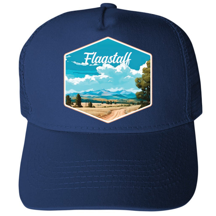 Flagstaff Arizona Virginia Design B Unisex Mesh Back Trucker Hat with Adjustable Snapback Image 1