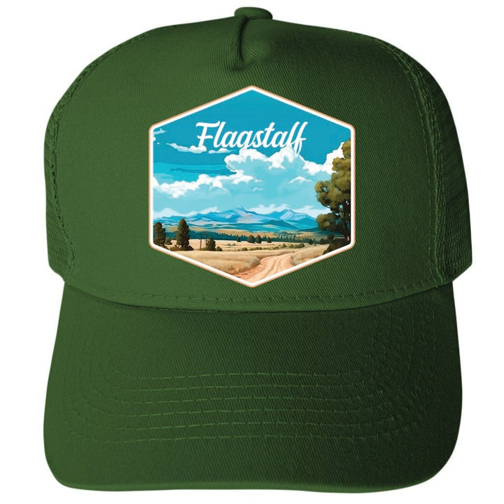 Flagstaff Arizona Virginia Design B Unisex Mesh Back Trucker Hat with Adjustable Snapback Image 2