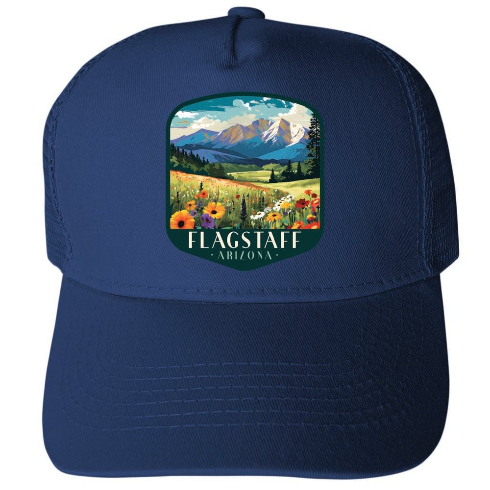 Flagstaff Arizona Virginia Design C Unisex Mesh Back Trucker Hat with Adjustable Snapback Image 2