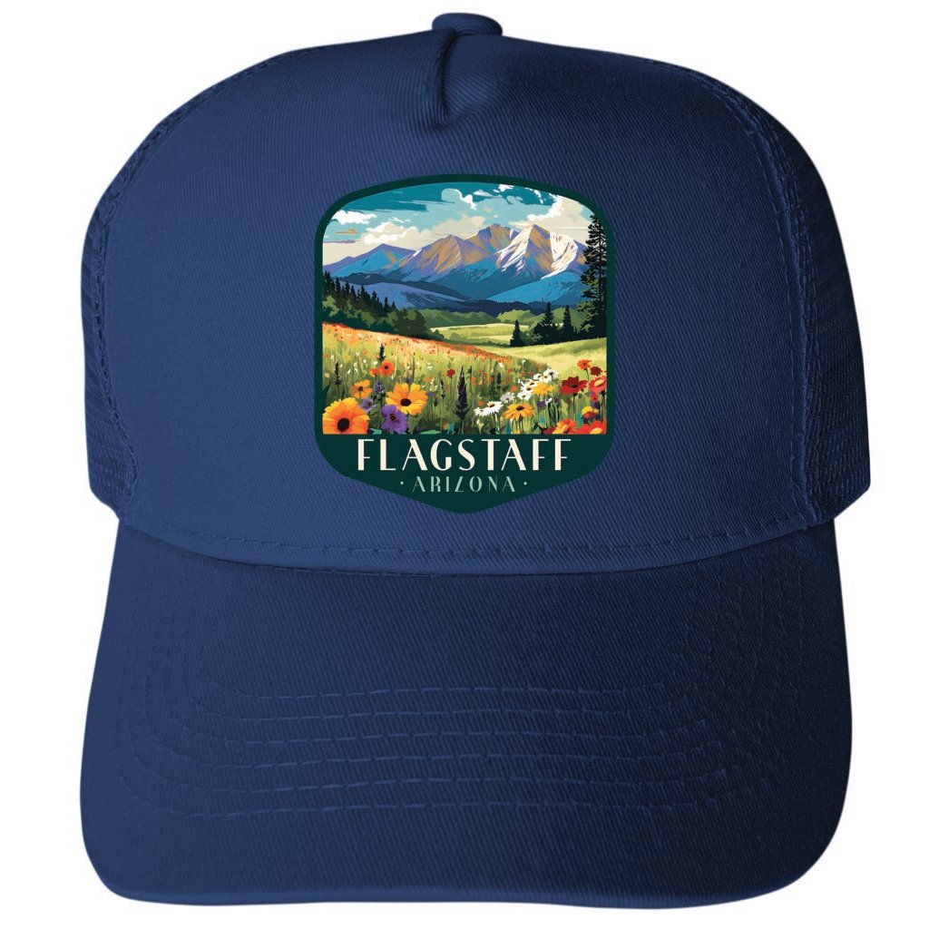 Flagstaff Arizona Virginia Design C Unisex Mesh Back Trucker Hat with Adjustable Snapback Image 1