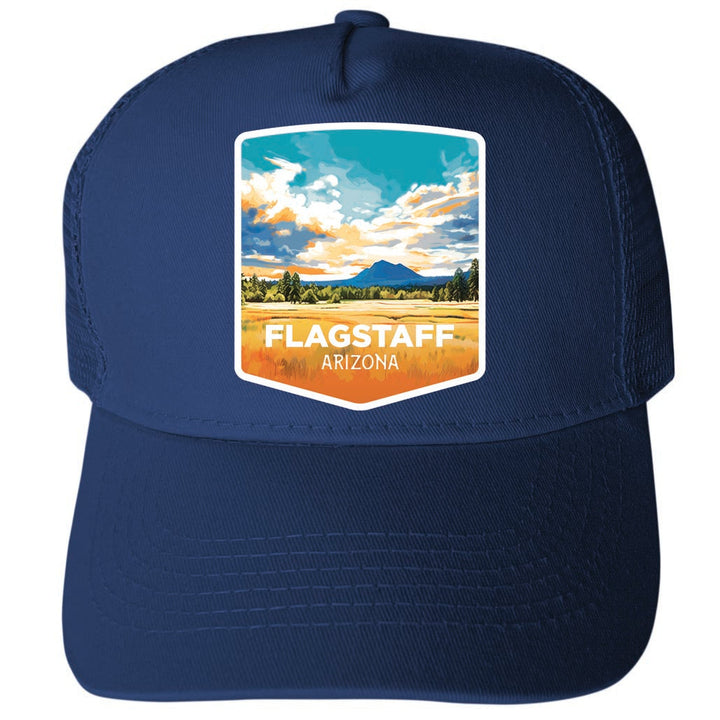 Flagstaff Arizona Virginia Design A Unisex Mesh Back Trucker Hat with Adjustable Snapback Image 1