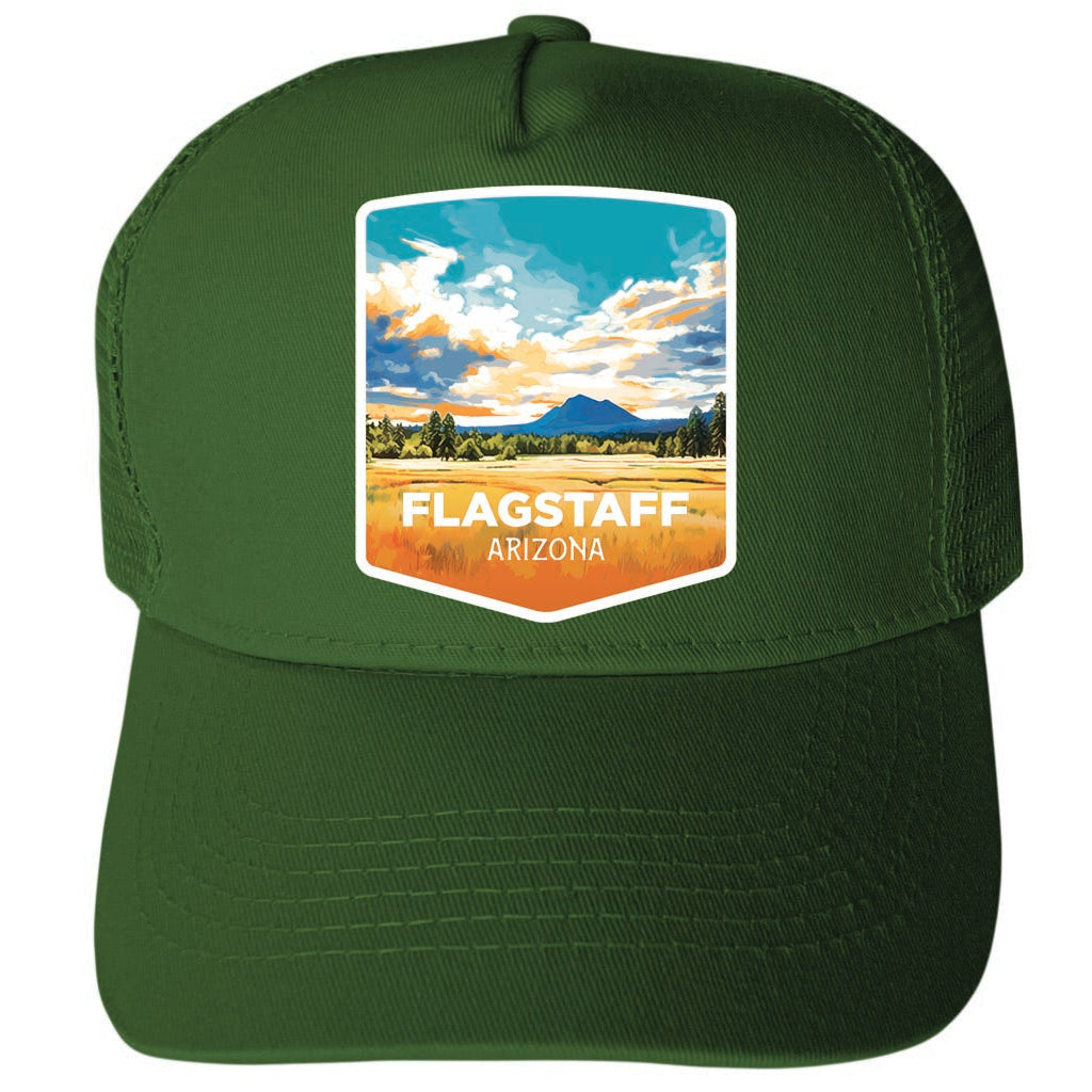 Flagstaff Arizona Virginia Design A Unisex Mesh Back Trucker Hat with Adjustable Snapback Image 2