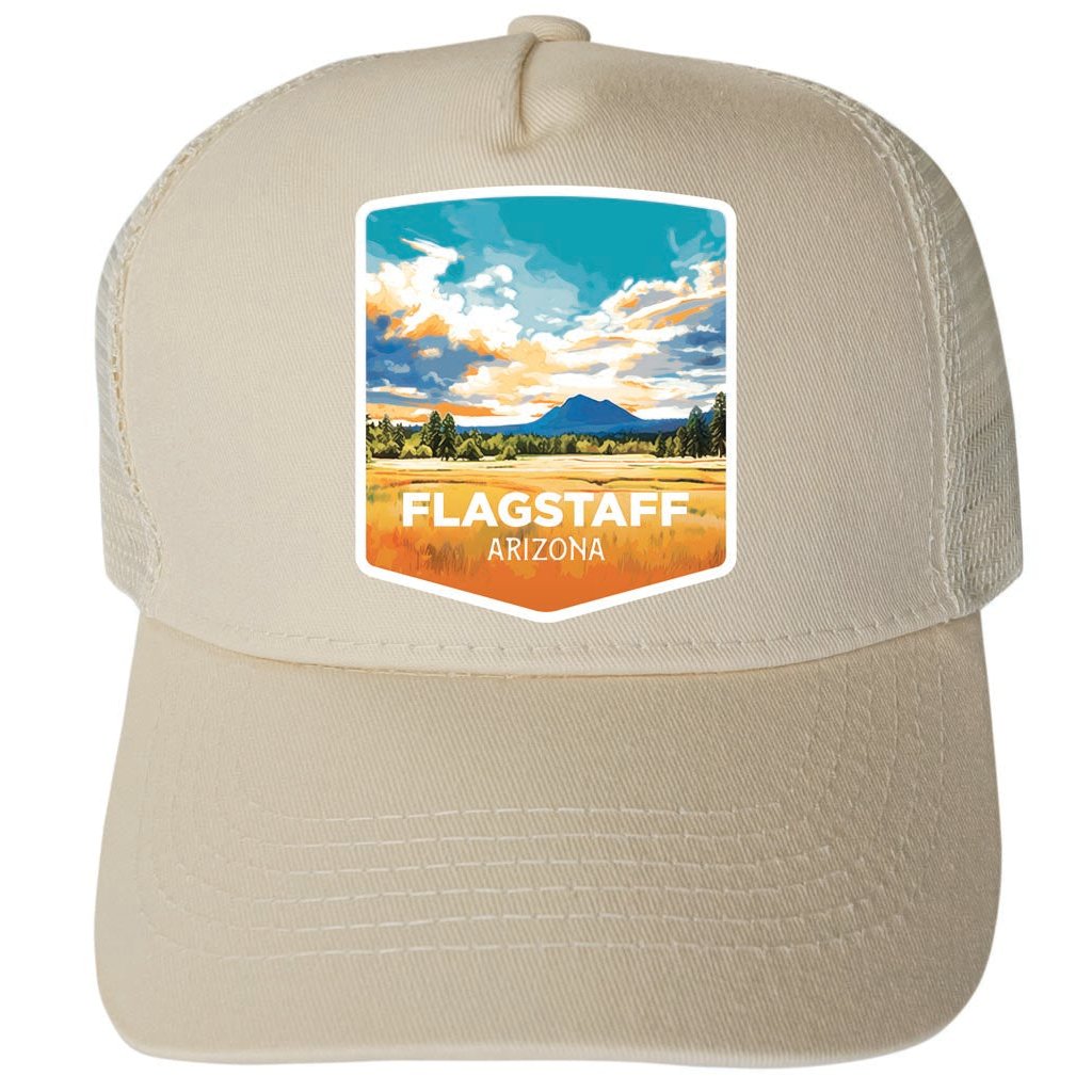 Flagstaff Arizona Virginia Design A Unisex Mesh Back Trucker Hat with Adjustable Snapback Image 3