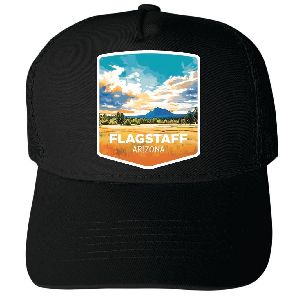 Flagstaff Arizona Virginia Design A Unisex Mesh Back Trucker Hat with Adjustable Snapback Image 4