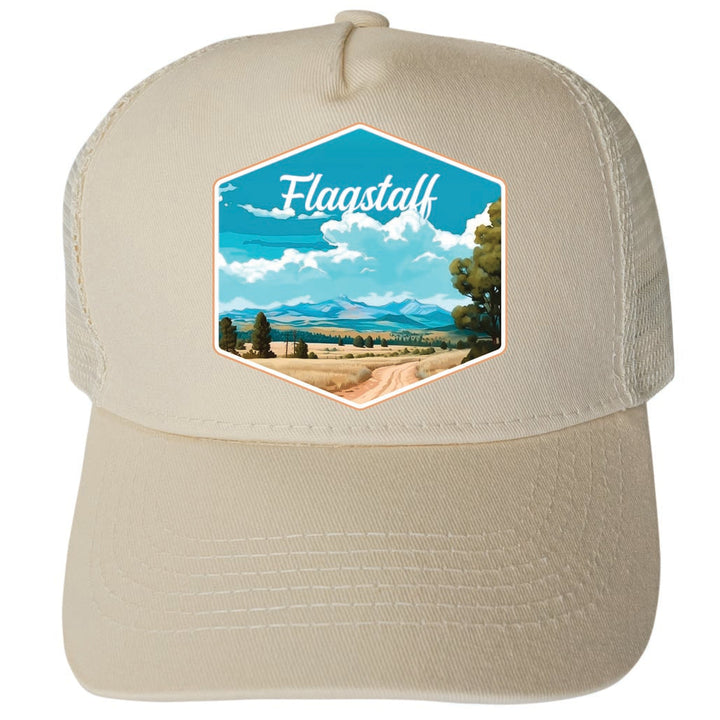 Flagstaff Arizona Virginia Design B Unisex Mesh Back Trucker Hat with Adjustable Snapback Image 3