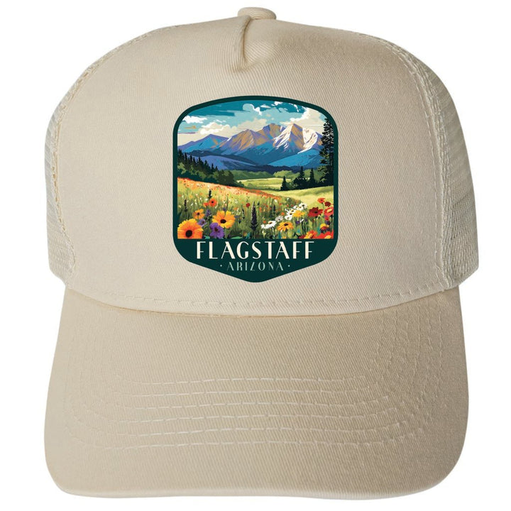 Flagstaff Arizona Virginia Design C Unisex Mesh Back Trucker Hat with Adjustable Snapback Image 4