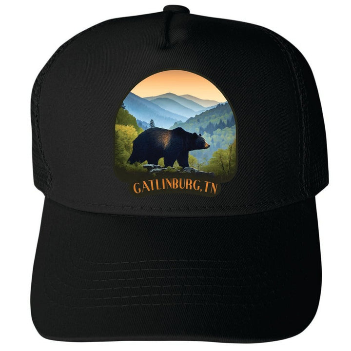 Gatlinburg Tennessee Design A Unisex Mesh Back Trucker Hat with Adjustable Snapback Image 4