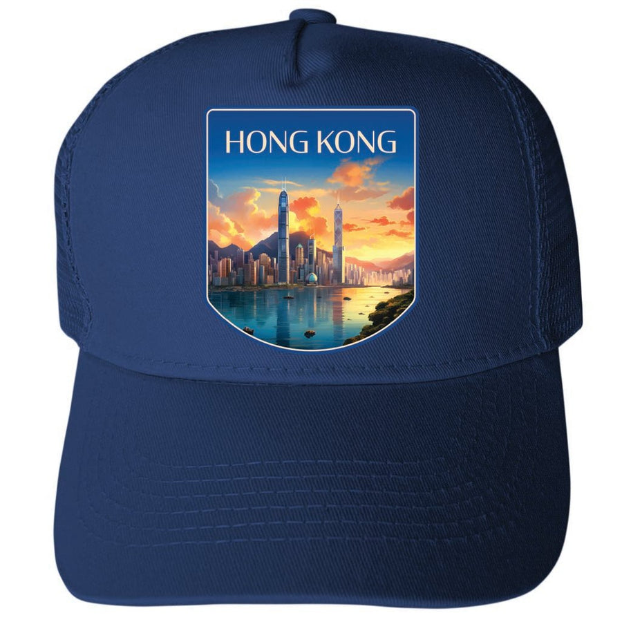 Hong Kong Design B Unisex Mesh Back Trucker Hat with Adjustable Snapback Image 1