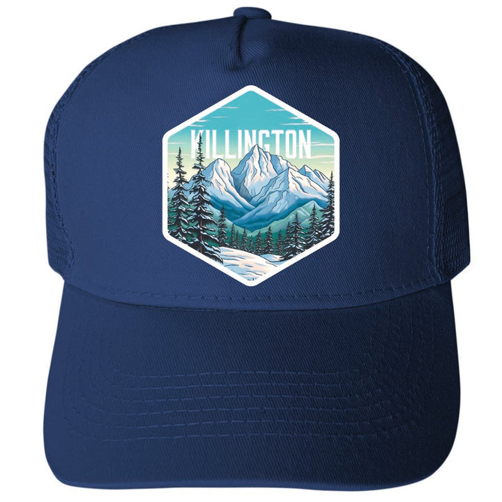 Killington Vermont Design C Unisex Mesh Back Trucker Hat with Adjustable Snapback Image 1